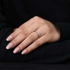 Princess Cut Lab Grown Diamond Eternity Wedding Band Channel <b>Set</b> Sterling Silver/Platinum/White <b>Gold</b> VS1 Clarity F Fine <b>Jewelry</b> - Product Image 6