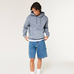 Sudaderas con capucha y cremallera con logotipo personalizado Sudaderas con Jersey grueso Serigrafía en blanco Sudadera con capucha cuadrada de peso pesado de alta calidad - Product Image 5