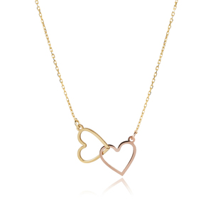 Collier à breloque artisanal en argent sterling 925, design cœur entrelacé double, fabrication turque, vente en gros - Product Image 4