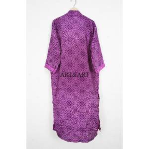 High Quality Elegant Funky Style Paisley Patchwork Silk Blend Kimono Robe Satin Soft Spring Summer Nightwear Gown - Product Image 5