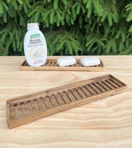 CRESCENT CRAFTS Jabonera Grande de Madera Pulida, Moderna, Geométrica, Hecha a Mano, Ecológica y Resistente al Agua para Baño y Cocina - Product Image 4