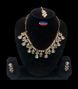 Collier en or antique serti de pierres Kundan Collection de bijoux de mode - Product Image 1