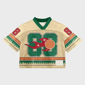 New Wholesale Custom V-Neck American Football Jersey Breathable <b>Polyester</b> Sublimation Printed Short Sleeve <b>Shirts</b> For All Sizes - Product Image 3