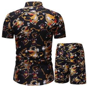 Ensemble de vêtements de sport décontractés en deux pièces pour hommes, imprimé 2023, ample, automne, 100% coton, respirant et à séchage rapide, couleur personnalisée, logo personnalisé - Product Image 2