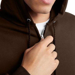 Sudadera con capucha y cremallera de Color sólido para hombre de invierno 2025, tela suave y suave con ajuste cómodo y diseño minimalista clásico - Product Image 4