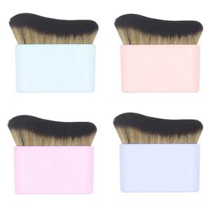 Brocha de bronceado con logotipo personalizado Blend & Blur Self Tanner Rectángulo Brocha de maquillaje facial Big Single Rose Gold Foundation Kabuki Brush - Product Image 6