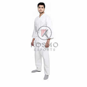 Uniforme básico de karate de artes marciales con logotipo personalizado en blanco y negro para MMA, equipos de karate, gimnasios, escuelas - Product Image 1