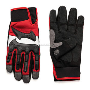 Gants d'impact de champ pétrolifère robustes durables anti-dérapants anti-vibration anti-coupure anti-impact lisse bracelet réglable 10 pouces - Product Image 1