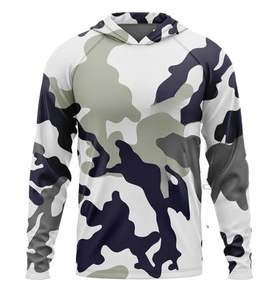 Vêtements de pêche camouflage personnalisés OEM, vente en gros de vêtements à capuche en polyester et spandex - Product Image 1