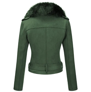 Nuevo diseño OEM personalizado cálido mujer cuero señoras abrigo largo piel chaquetas de mujer chaqueta de piel de alta calidad - Product Image 2