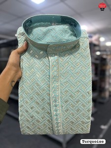 La rayonne de qualité supérieure avec broderie et paillettes fonctionne des deux côtés - Product Image 4