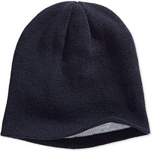 Berretto Reversibile da Uomo Alfani Blu Navy in Morbido Cotone, Cappello Invernale con Motivo a Fiocchi, Taglia Regolare, Altamente Traspirante, Personalizzabile per l'Autunno - Product Image 1