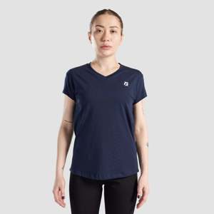 เสื้อยืด Sculpys Core สีกรมท่า ทรงเข้ารูป ผ้าคอตตอนเจอร์ซีย์ ระบายอากาศได้ดี น้ำหนักเบา ตกแต่งด้วยเพชร ไซส์ XS และ XXS สำหรับฤดูร้อน - Product Image 1