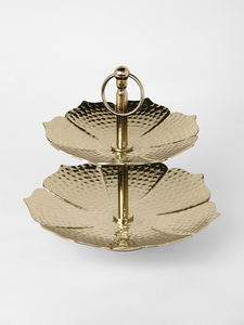 แท่นวางเค้กโลหะสำหรับงานเลี้ยงงานแต่งงานโรงแรมร้านอาหารเค้กที่เสิร์ฟเค้กสีทองดีไซน์ทันสมัยที่ดีที่สุด - Product Image 2