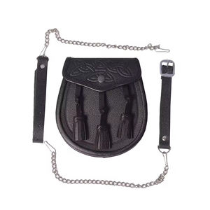 Robe en fourrure de lapin de couleurs unies sur mesure de haute qualité Sporran avec sacs Sporran Produit de qualité supérieure fabriqué - Product Image 1