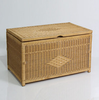 Pirates Box – Ensemble de 3 paniers de rangement multi-tailles en rotin écologique, couleur miel, design flexible, pour la lessive