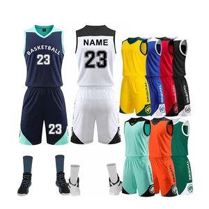 Débardeurs de basket-ball unisexe ensembles uniformes respirant grande taille anti-UV séchage rapide logo personnalisé vêtements de sport - Product Image 1