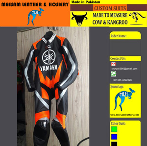 ชุดแข่งรถมอเตอร์ไบค์หนังแท้สำหรับแข่งรถมอเตอร์ไซด์ชุดแข่งรถมอเตอร์ไซด์ทำจากในปากีสถาน - Product Image 5