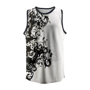 Camisetas sin mangas para hombre al por mayor, camisetas deportivas de secado rápido, transpirables, con estampado completo, camisetas sin mangas tejidas estilo Hip Hop para correr por sublimación - Product Image 3