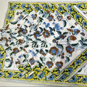 Bông vải thảm hoa in placemats làm bằng tay bông Thảm Bộ Boho placemats Khăn ăn Bộ
