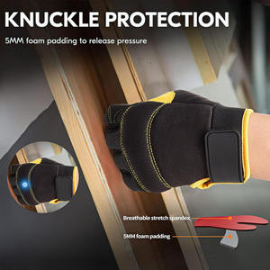 Gants de travail polyvalents pour hommes avec éclairage LED, flexibles, de sécurité et compatibles avec les écrans tactiles, gants de travail utilitaires pour mécaniciens - Product Image 3