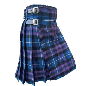 Scottish Highland 5 Yard Kilt 13 OZ, Thistle Sporran 6 pièces Ensemble Tartan Kilt pour homme-Tenue écossaise - Product Image 2