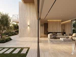 Baldosa de Mármol Travertino Natural, Superficie de Piedra Beige para Pisos de Villas, Hoteles y Apartamentos, Corte Veteado, Sin Relleno, Pulido, Hecho en Turquía - Product Image 4