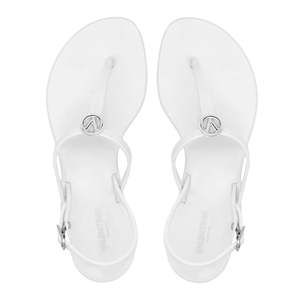 Sandales plates Valentino Jally V-Detail en blanc - Product Image 4