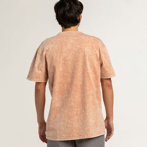 OEM T-shirt lavé en gros T-shirt épais T-shirt surdimensionné T-shirts pour hommes lavage à l'acide graphique - Product Image 2