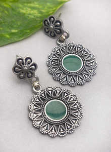 ต่างหูเม็ดกลมรูปทรงเรขาคณิตเกรดสูงทำจากผู้จำหน่ายในอินเดีย - Product Image 3