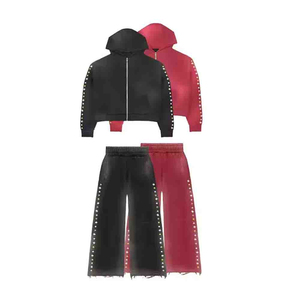 Ensemble de survêtements en nylon sur mesure pour hommes, pantalons de survêtement baggy résistants au vent et aérés pour les activités sportives d'hiver - Product Image 2