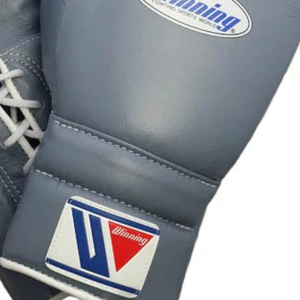 Guantes de Boxeo con Cordones Winning, Grises, de Cuero Genuino, Guantes de Boxeo Profesionales para Sparring y Entrenamiento, Hechos a Mano, Estilo Japonés, 8oz 16oz - Product Image 6