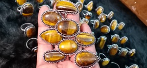 <b>Tiger</b> <b>Eye</b> <b>Ring</b> Luxury Design Natural Stone Jewelry Men Women Fashion Wholesale Bulk Gift Unisex Elegant Style Resizable - Product Image 2