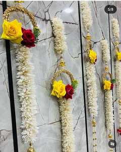 Cadena de decoración de guirnalda de jazmín con rosas Peals para ajustes de fondo, Haldi Mehndi e idea de decoración de templo - Product Image 2