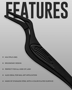 Applicateur de cils en vison réutilisable Khadmi Impex en acier inoxydable plaqué or avec pointe en fibre antistatique de précision, étiquetage privé - Product Image 3