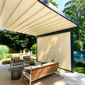 Pérgola Retráctil Motorizada de Aluminio para Todo Clima, Certificación CE, Protección UV, Impermeable, Toldo para Balcón y Patio Trasero - Product Image 2