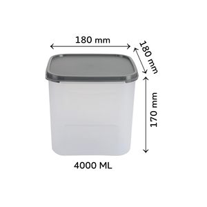 High Quality Large Capacity Kitchen Storage Jar Transparent Food Container with Modern <b>Square</b> Design PP Plastic Sealed Lid - Product Image 2