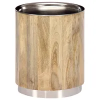 Top vente Table basse de forme ronde Design de luxe de haute qualité blanc enduit corps cadre Console Table centrale au prix de gros