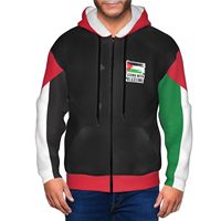 Sweat à capuche zippé en coton 100% de haute qualité avec logo Palestine personnalisé, impression numérique automne, motif 3D brodé, grandes tailles