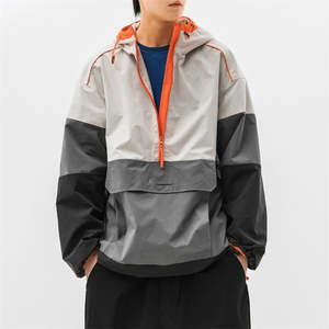 Venta al por mayor Dropship 100% poliéster al aire libre Anorak chaqueta informal hombre personalizado para hombre con capucha chaqueta cortavientos en un precio bajo - Product Image 3