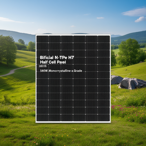 Panel Solar Bifacial Tipo N HJT de Media Celda, 580W, Monocristalino, Grado A - Product Image 3