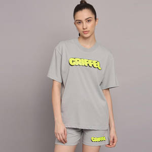 Conjunto de Camiseta Corta de Verano para Mujer, Moderno, de Algodón Suave, Cómodo y Ligero, de Dos Piezas, con Cierre, Encaje y Puños Sólidos, para la Playa - Product Image 3