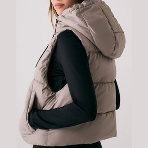 Chaleco Acolchado Grueso sin Mangas con Logotipo Personalizado para Hombre, Chaqueta de Invierno Informal Tejida de Alta Calidad al por Mayor - Product Image 6