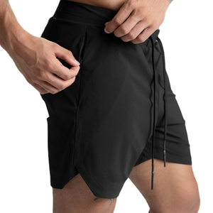 Pantalones cortos de fútbol personalizados para hombre con logotipo, pantalones cortos deportivos transpirables de malla de poliéster 100% informales con bolsillos, pantalones cortos por goteo de hielo seco para hombre - Product Image 3