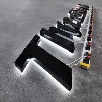 Papan Tanda Huruf Akrilik Kustom Terapung dengan Lampu LED untuk Logo Bisnis Luar Ruangan dan Dalam Ruangan, Cocok untuk Toko dan Bagian Depan Toko