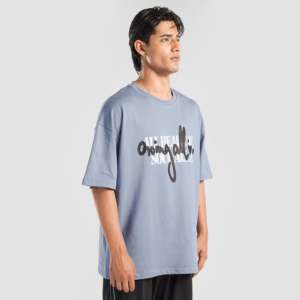 เสื้อยืดผู้ชายทรงเข้ารูป StreetLine สีฟ้าอ่อน ผ้าเจอร์ซีย์ 280 กรัม ดีไซน์ทันสมัย ป้ายโลโก้แบบกำหนดเอง น้ำหนักเบา - Product Image 3