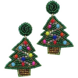Premium Quality <b>Green</b> Color Embroidery <b>Earrings</b> Wholesale Price Custom Size for Girls and Women Party Wear Use Best Selling - Product Image 1