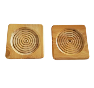 Sous-verres tendance en bois d'acacia de forme carrée, nouvelle arrivée, planches de service en bois d'acacia pour boissons chaudes et froides - Product Image 3