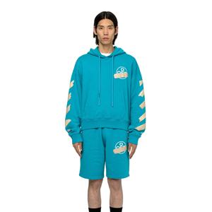 Personalizado de los hombres al por mayor de la mejor calidad de pantalla impresa de manga larga pulóver impreso Sudadera con capucha conjuntos cortos para los hombres - Product Image 1