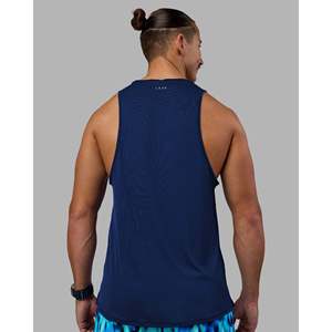 Débardeur de course respirant en maille pour homme - Bleu nuit XL rayé pour la gym et l'entraînement - Product Image 4